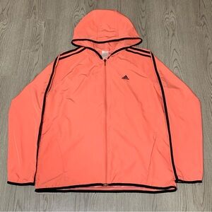 Vintage Y2K 2000s Adidas Pink 3 Stripes‎ Zip Hooded Track Jacket Womens Large